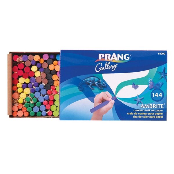 Prang Prang 001314 Ambrite Non-Toxic Colored Drawing Chalk; Set Of 144 1314